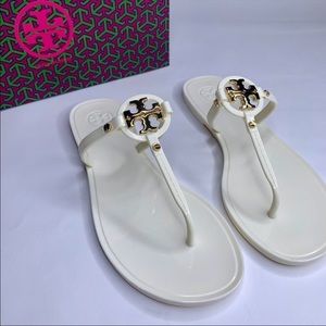 TORY BURCH MILLER white thong sandal